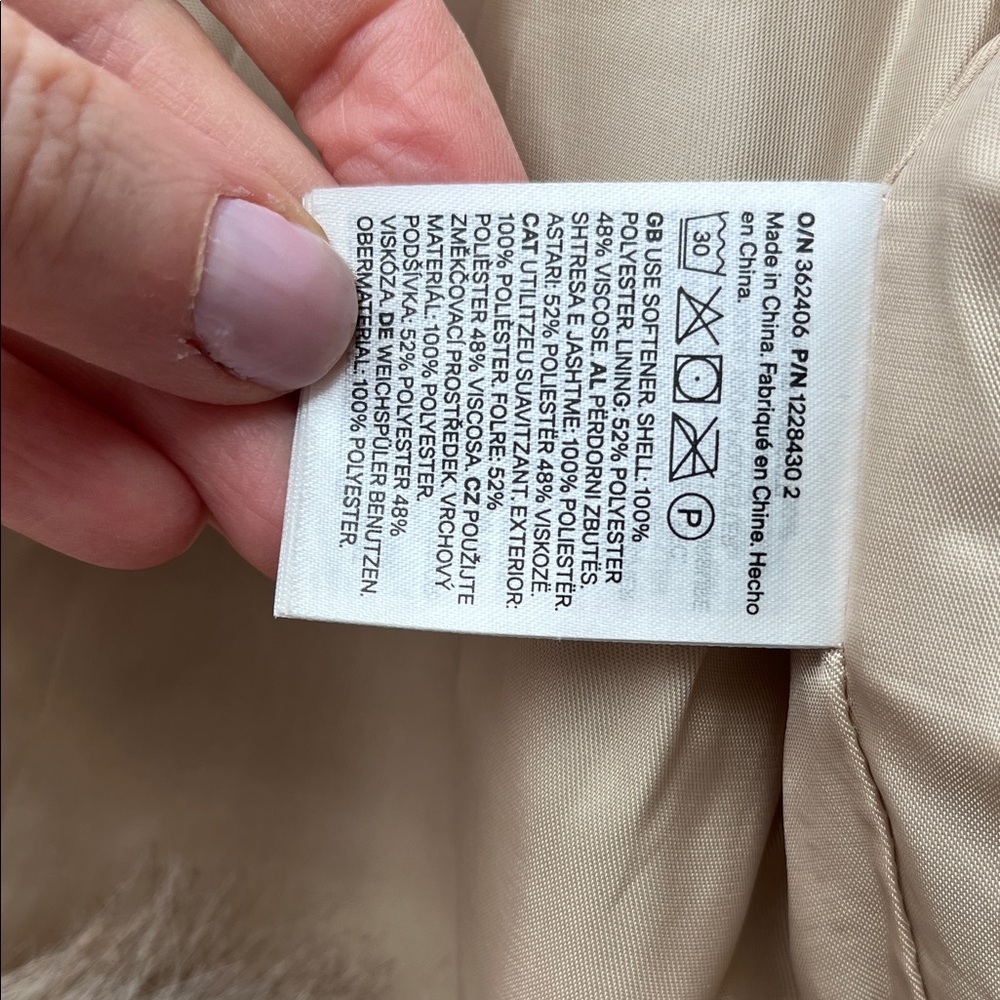Faux Fur Cropped Jacket - Beige - Picture 10 of 14